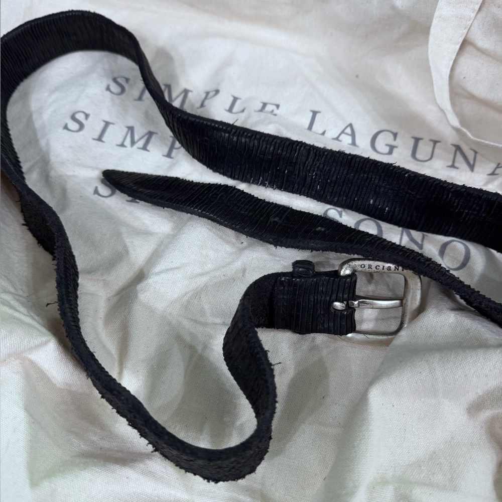 Orciani mens eel skin belt worn twice